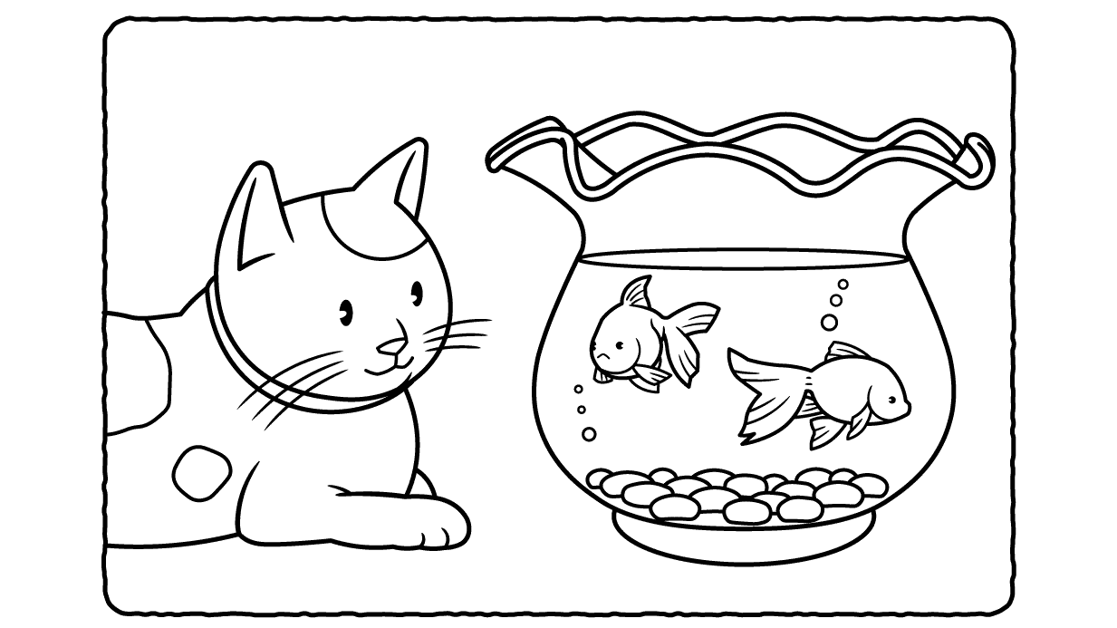 塗り絵 イラスト 金魚